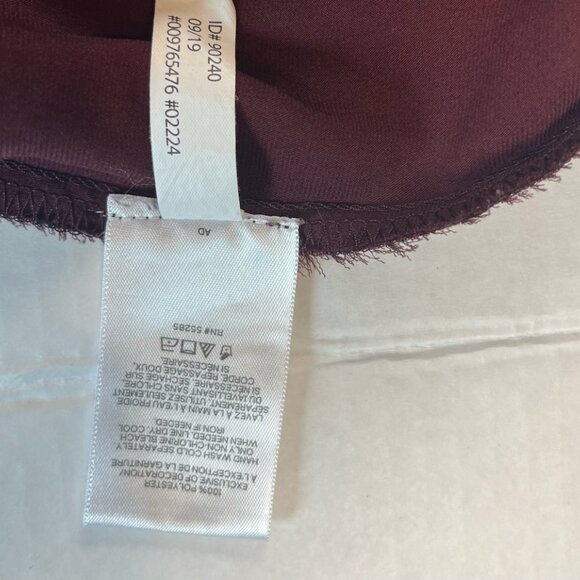 Express Burgundy Camisole with Lace trim, Elastic hem, Size XL - Picture 4 of 5